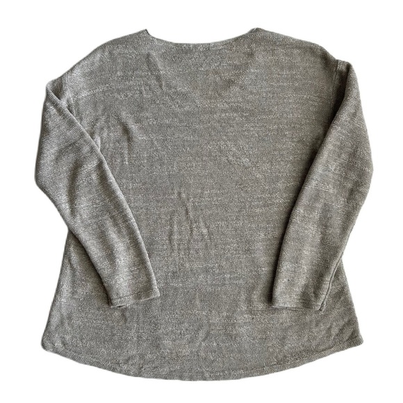 J. Jill Pure Jill Women's Tan 100% Cotton V-Neck Sweater with Front Pouch Pocket - Picture 2 of 12